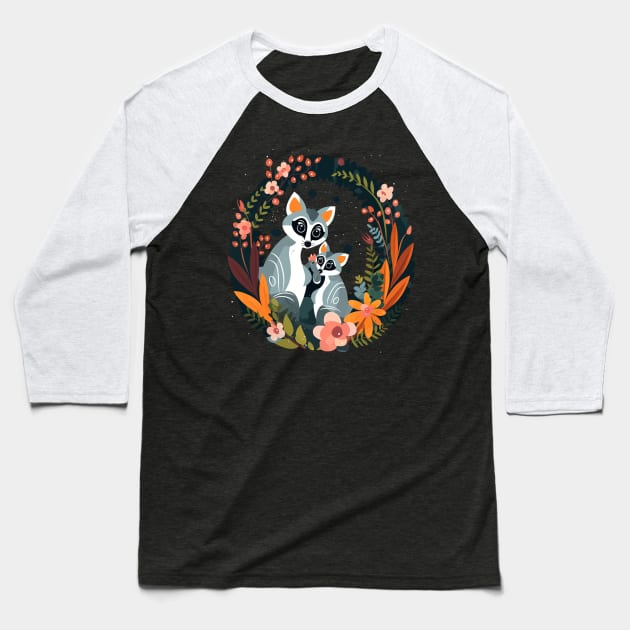 Lemur  Mothers Day Baseball T-Shirt by JH Mart